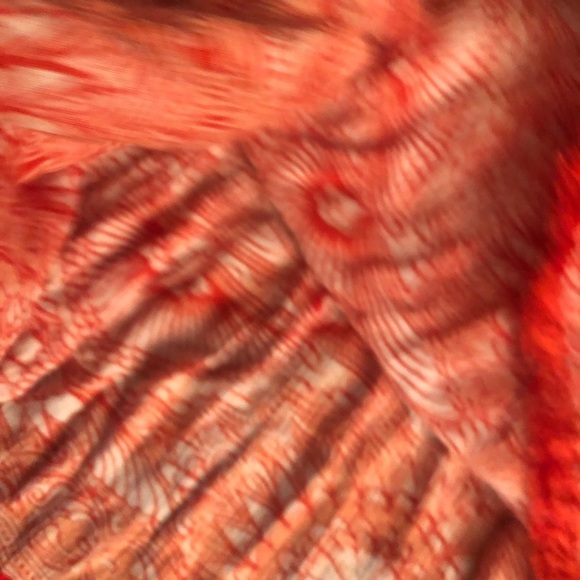 Free People  size small coral print top with open back sleeveless gauzy top - Picture 10 of 16